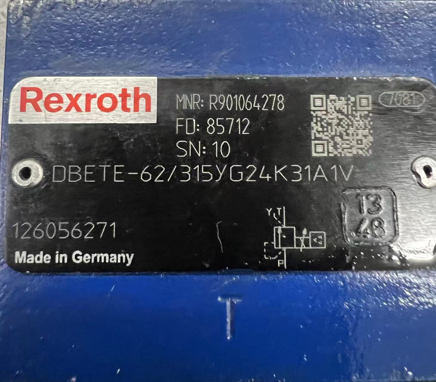 REXROTH 比例电磁阀 R901064278 DBETE-62/315YG24K31A1V